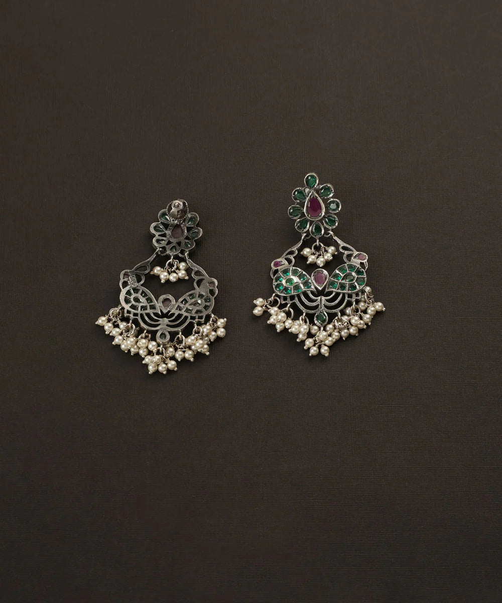 Temple Kempstone Pearl Silver Earrings