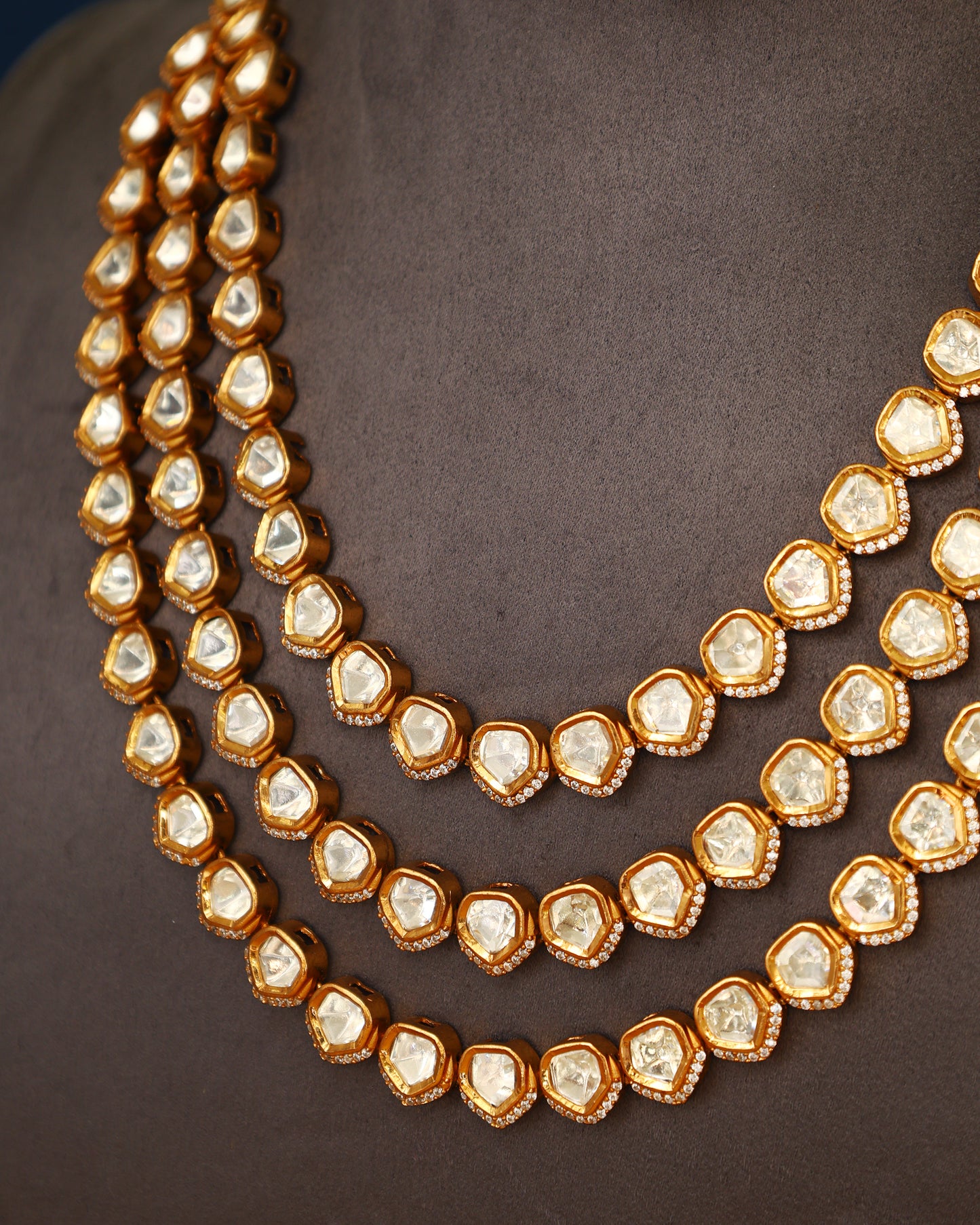 Handcrafted Necklace Set in 92.5 Silver with Moissanite (Copy)