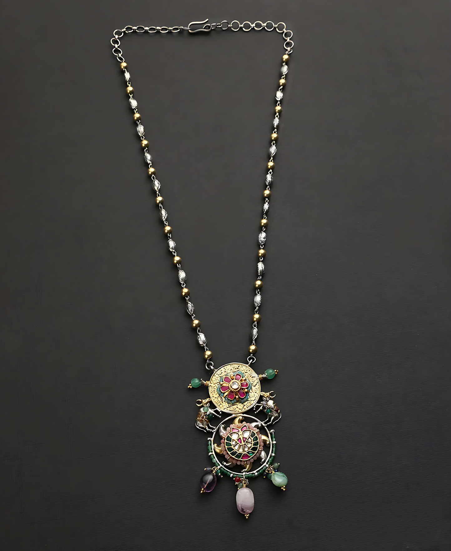 Boho Chic Silver Fusion Necklace