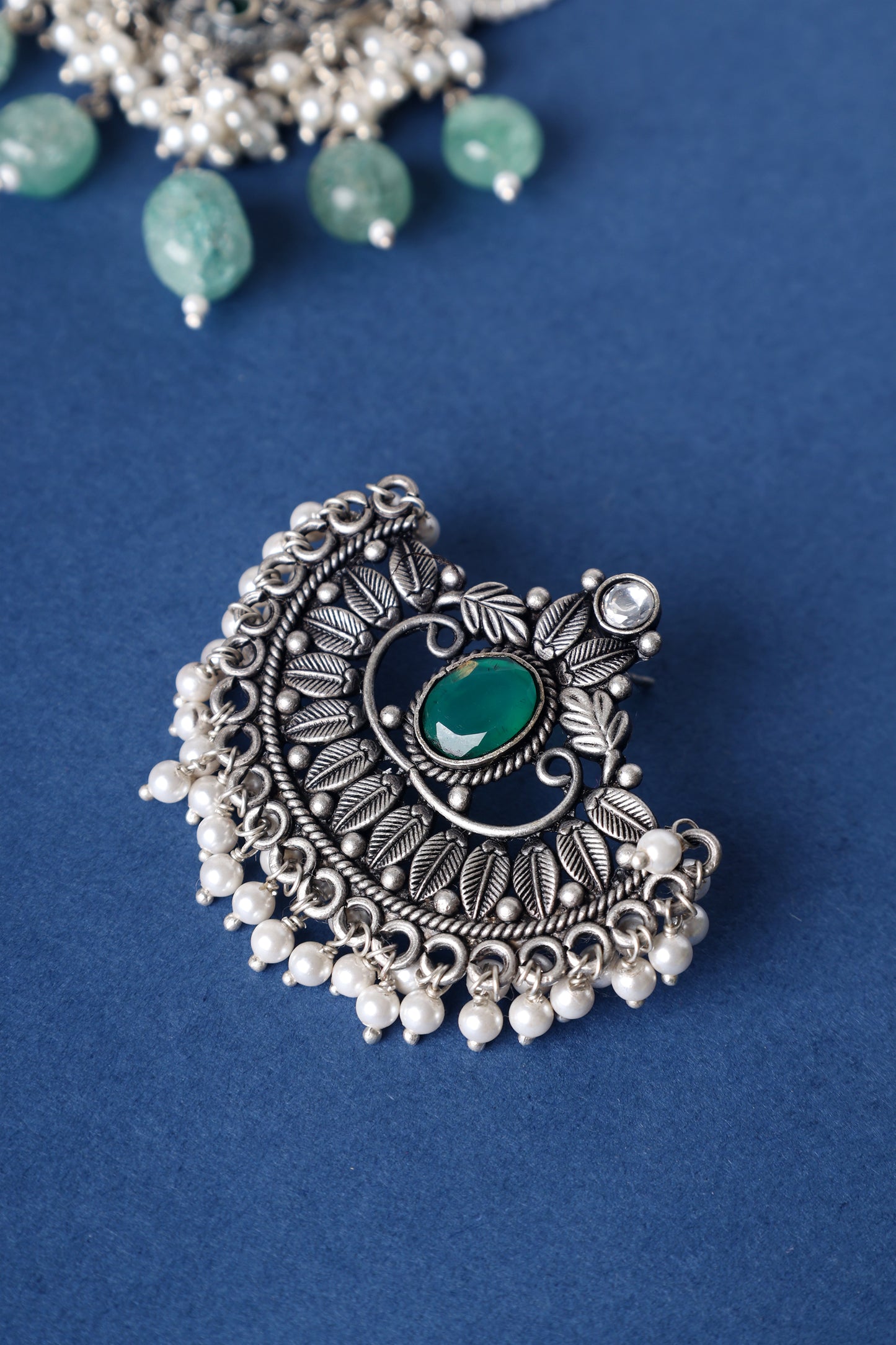 Green Kempstone Pendant Necklace Set