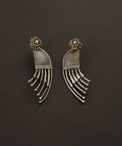 Two Tone Silver Earrings