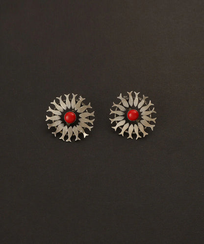 Coral Fish Silver Studs