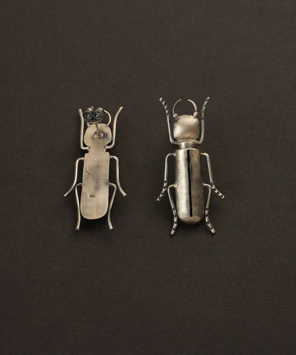 Silver Bug Long Danglers