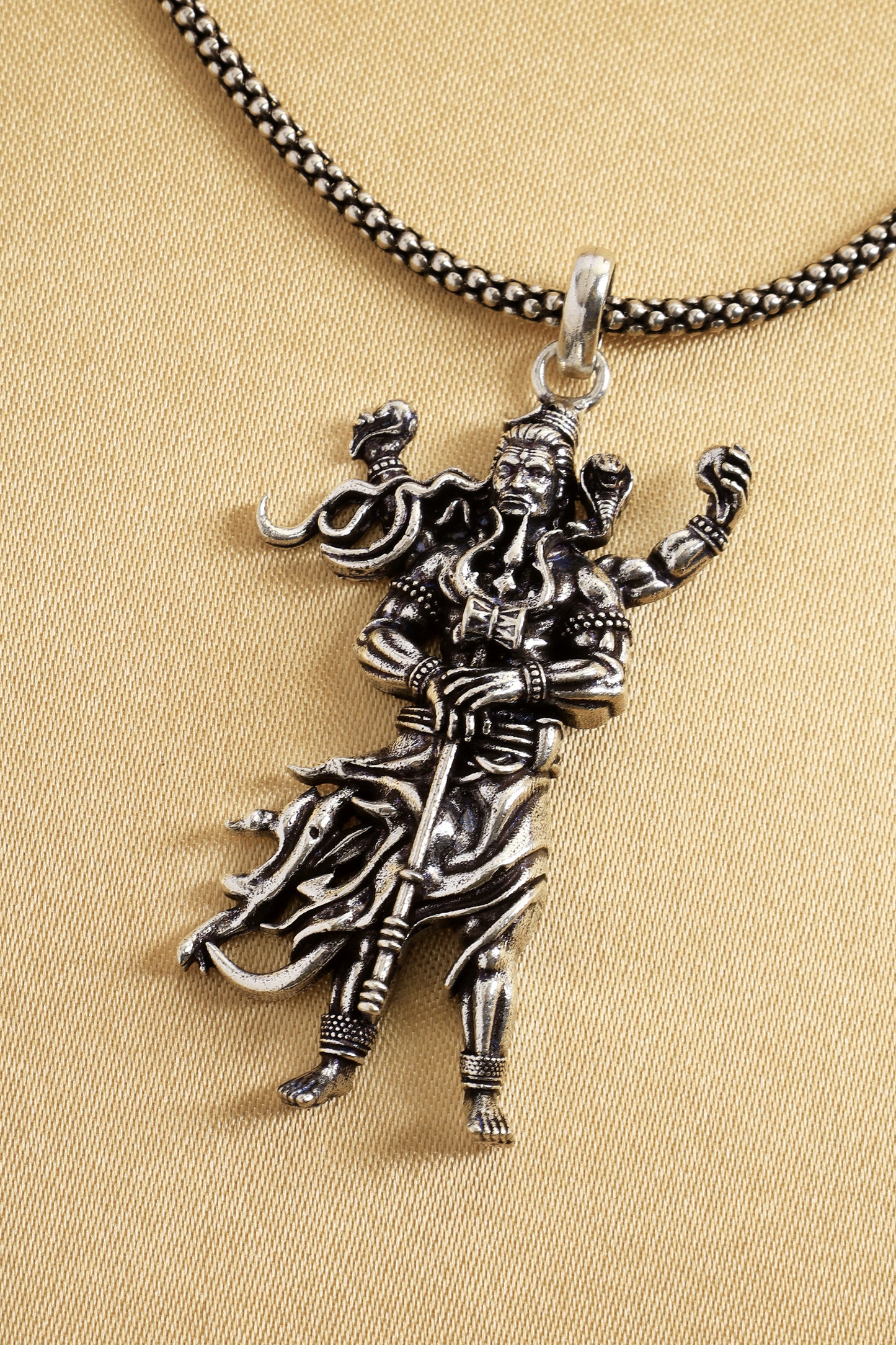 3D Shiva Pendant Chain