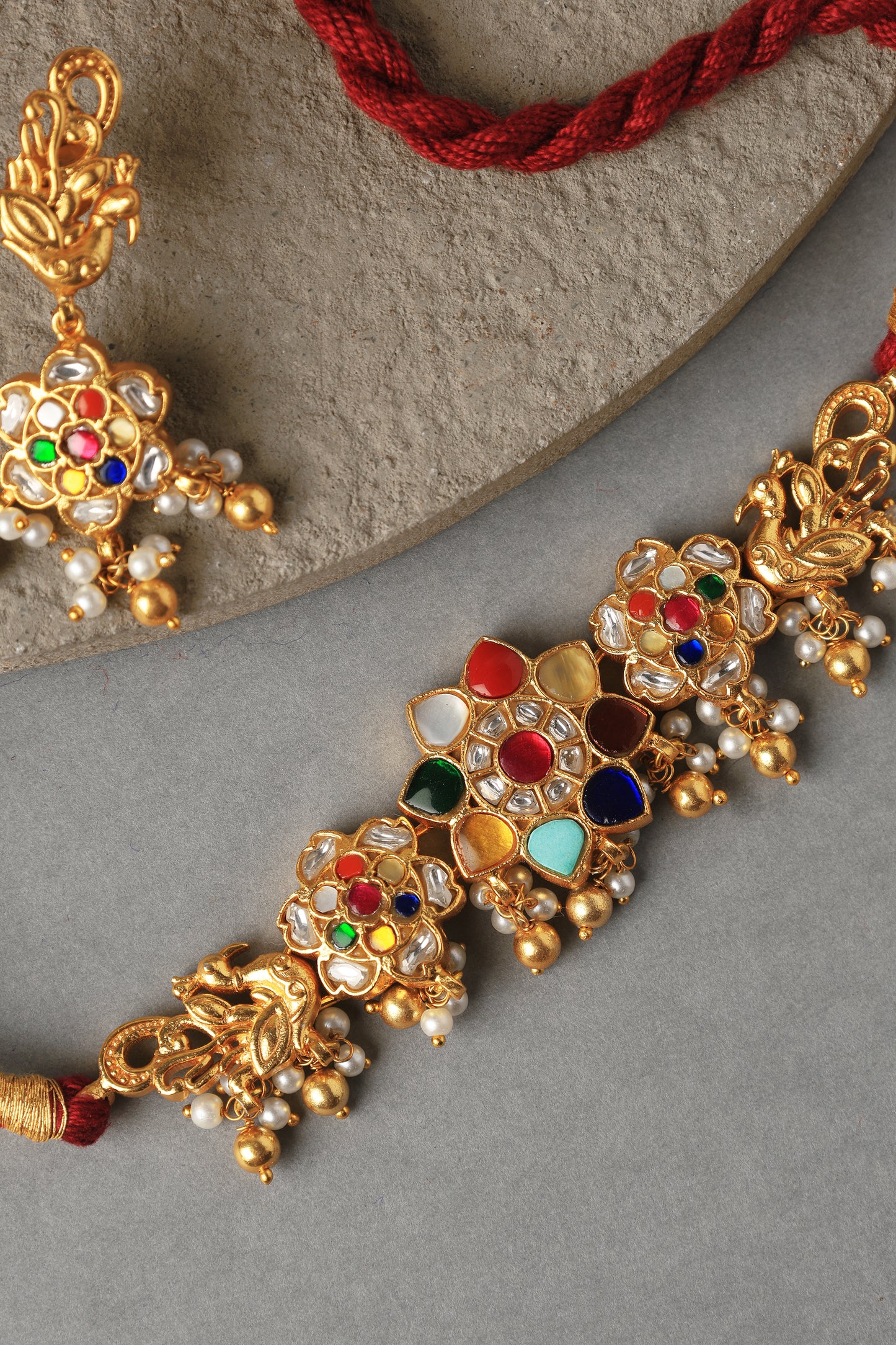 Navratna Kundan Choker Set