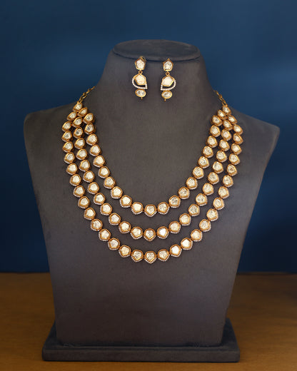 Handcrafted Necklace Set in 92.5 Silver with Moissanite (Copy)