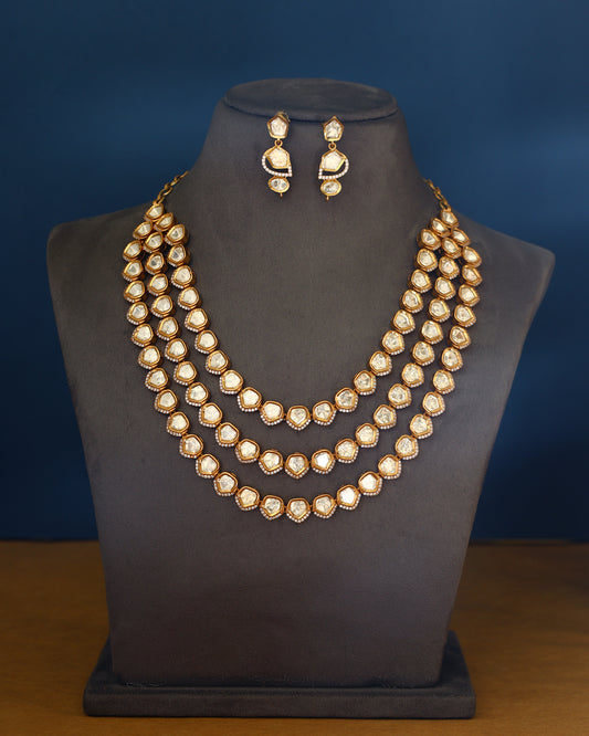 Handcrafted Necklace Set in 92.5 Silver with Moissanite (Copy)