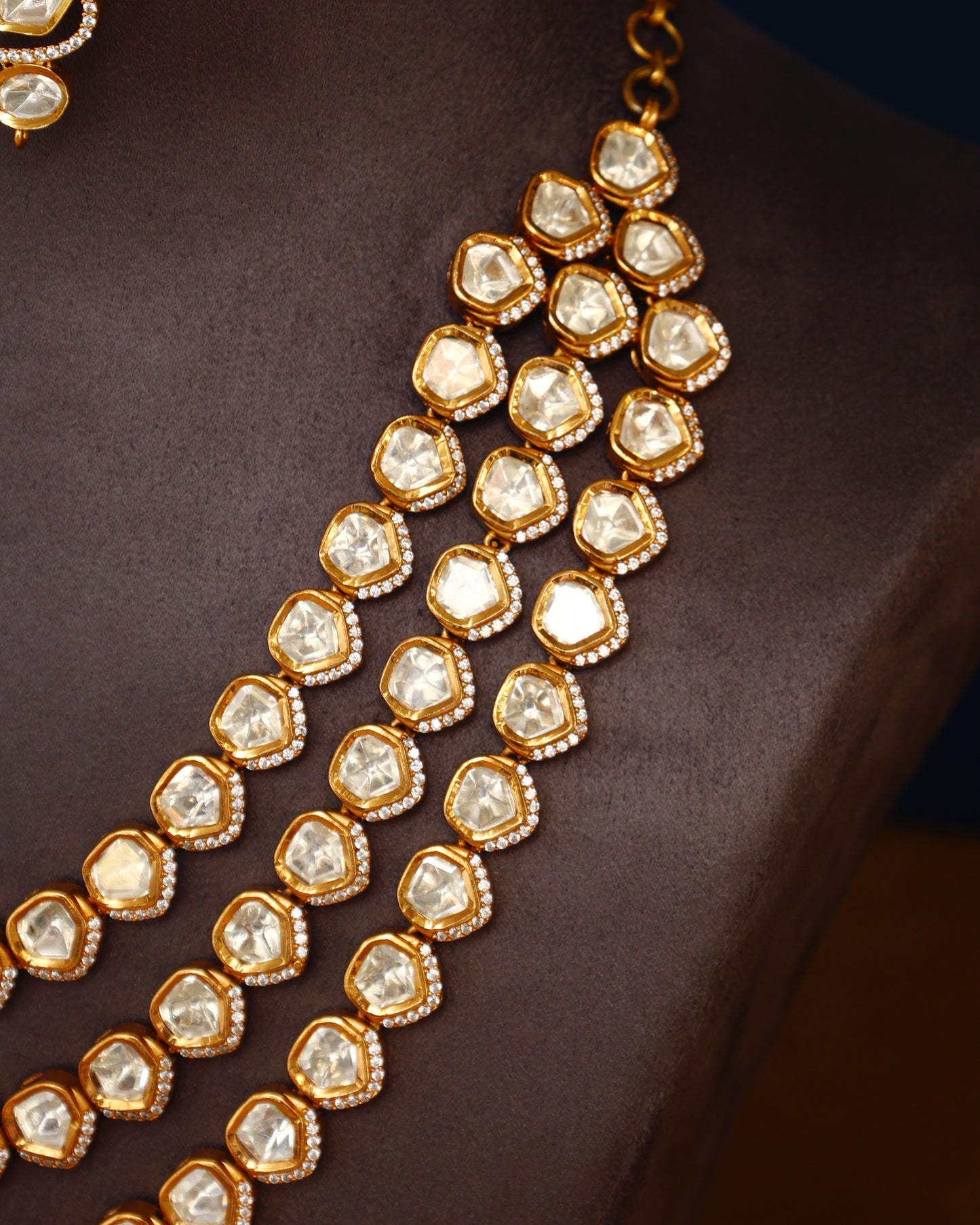 Handcrafted Necklace Set in 92.5 Silver with Moissanite (Copy)