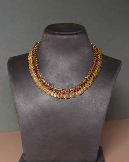 Handcrafted Necklace in 92.5 Silver with Kempstones