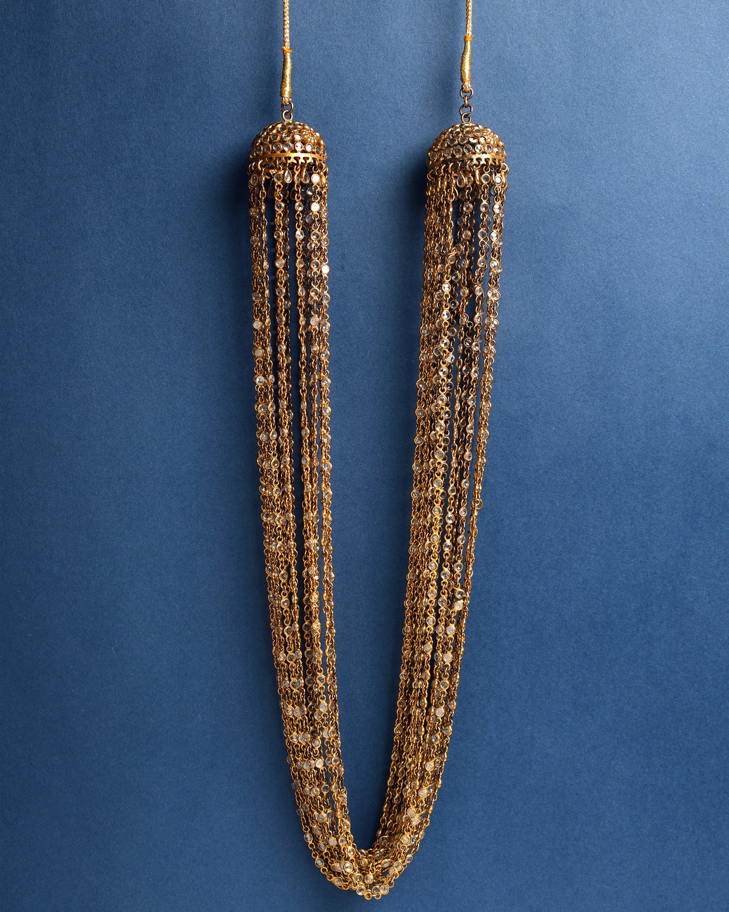 Handcrafted Necklace in 92.5 Silver with CZ, Pearls