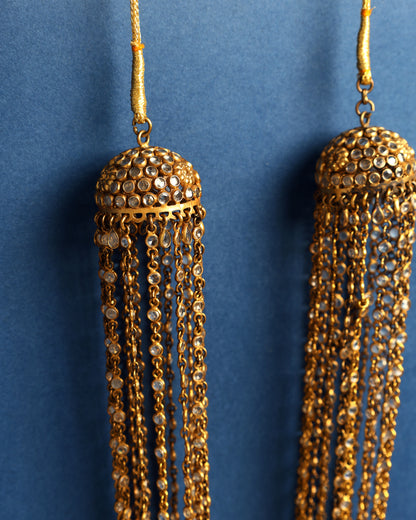 Handcrafted Necklace in 92.5 Silver with CZ, Pearls