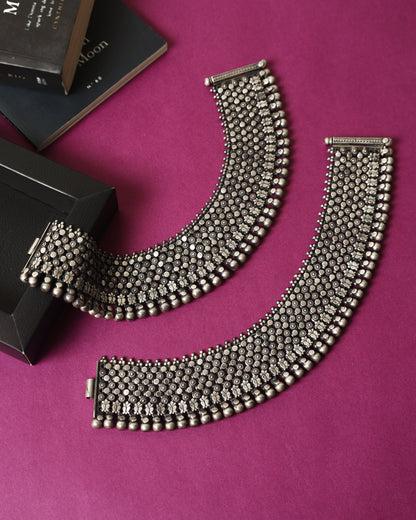 Handcrafted Anklets in 92.5 Silver with nan