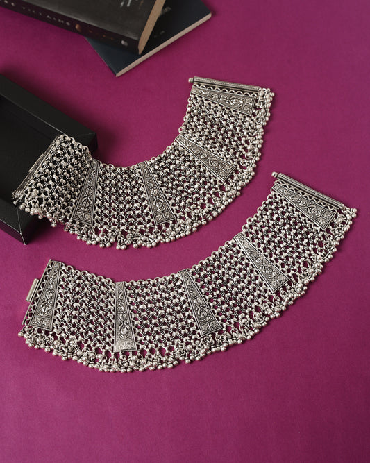 Handcrafted Anklets in 92.5 Silver with nan