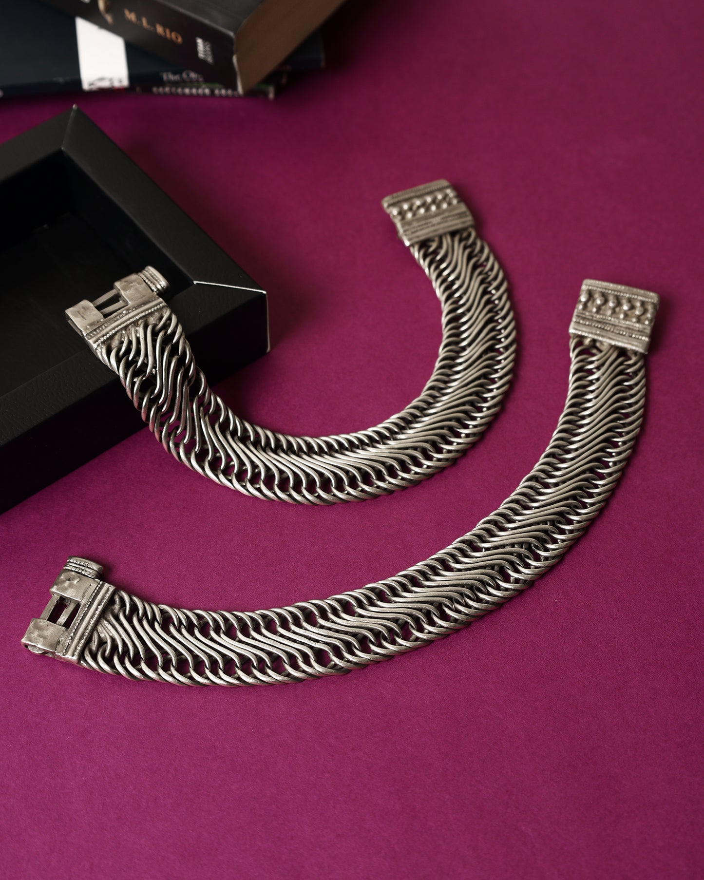 Handcrafted Anklets in 92.5 Silver with nan