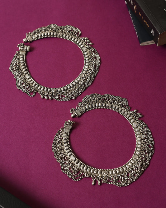 Handcrafted Anklets in 92.5 Silver with nan