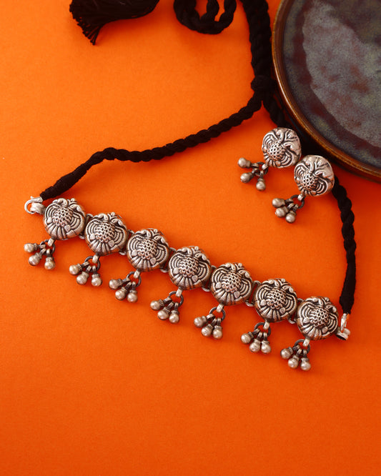 Antique Handcrafted Choker Set in 92.5 Silver