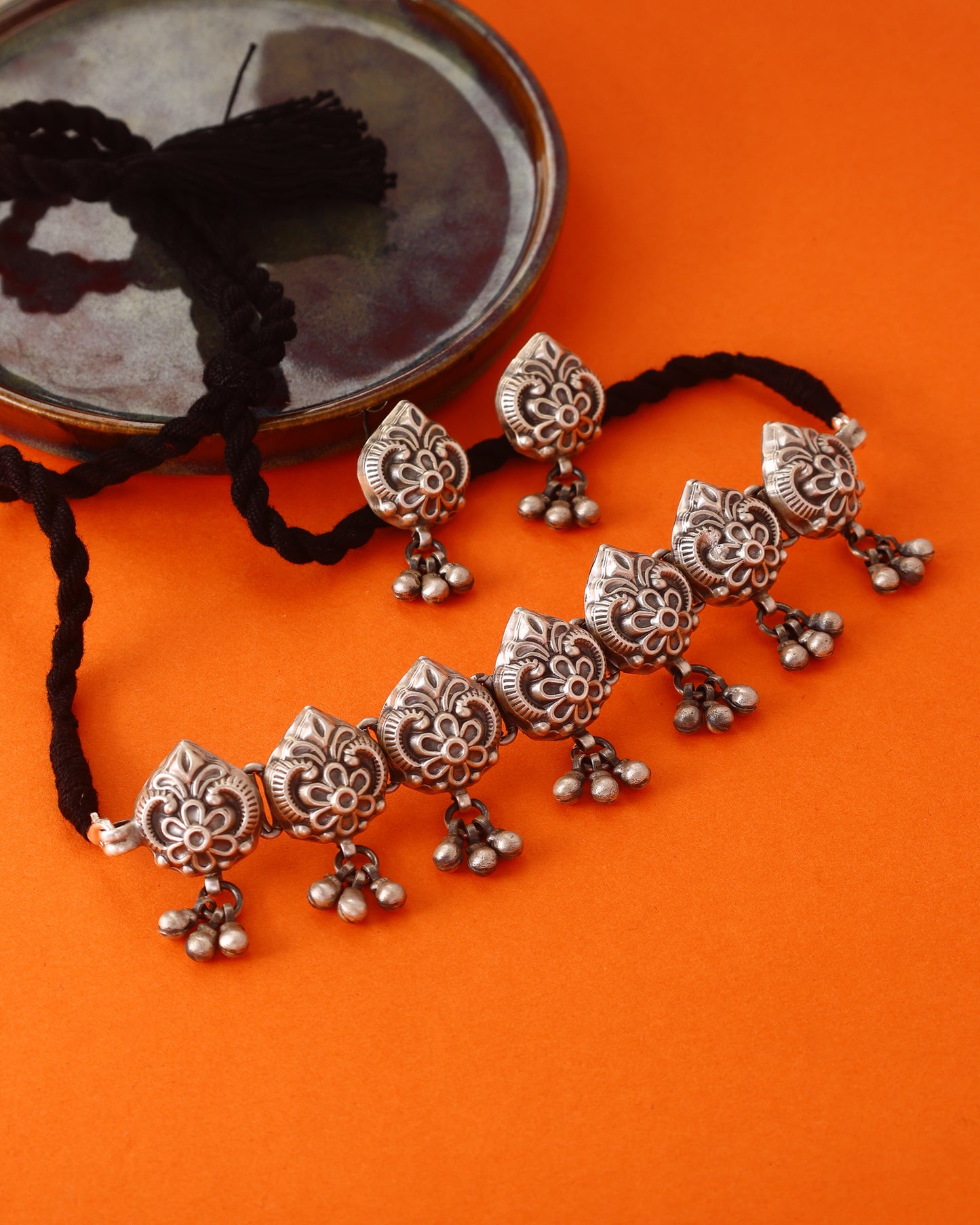 Antique Handcrafted Choker Set in 92.5 Silver