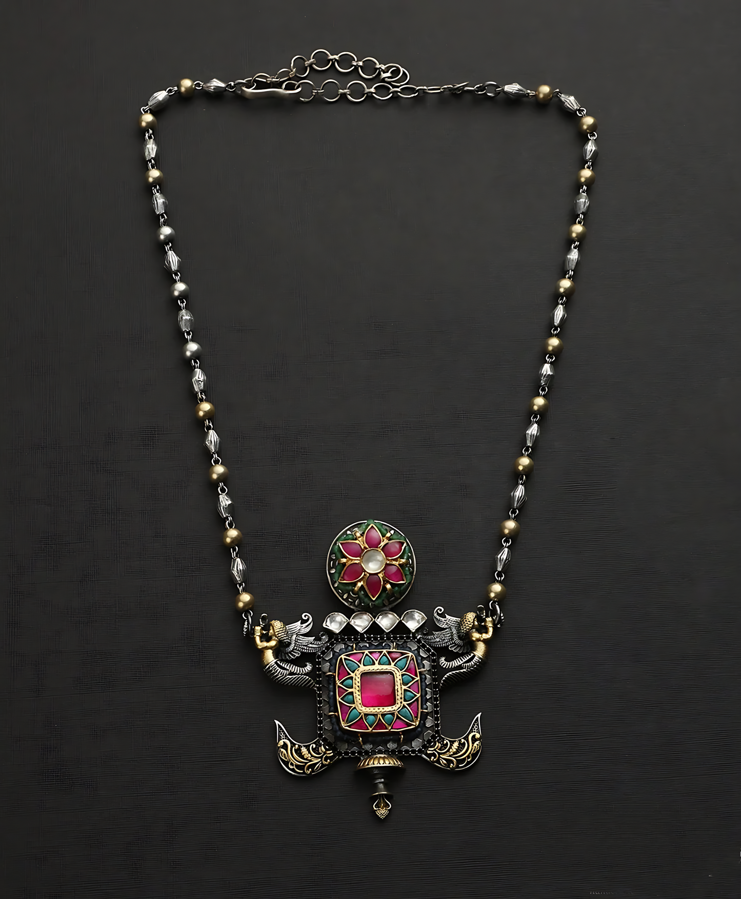 Tribal Kundan Fusion Long Necklace