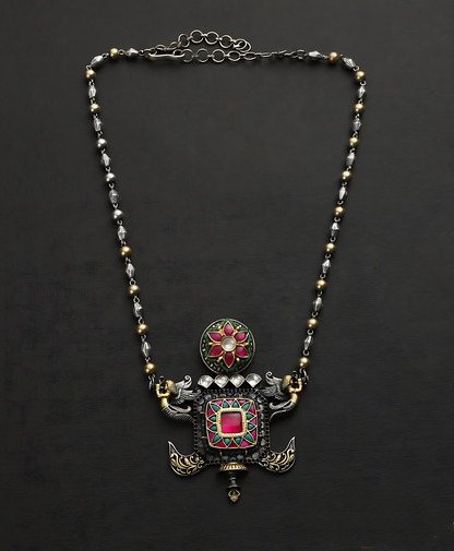 Tribal Kundan Fusion Long Necklace