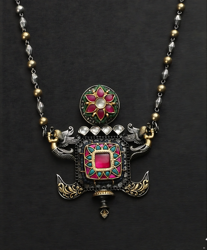 Tribal Kundan Fusion Long Necklace