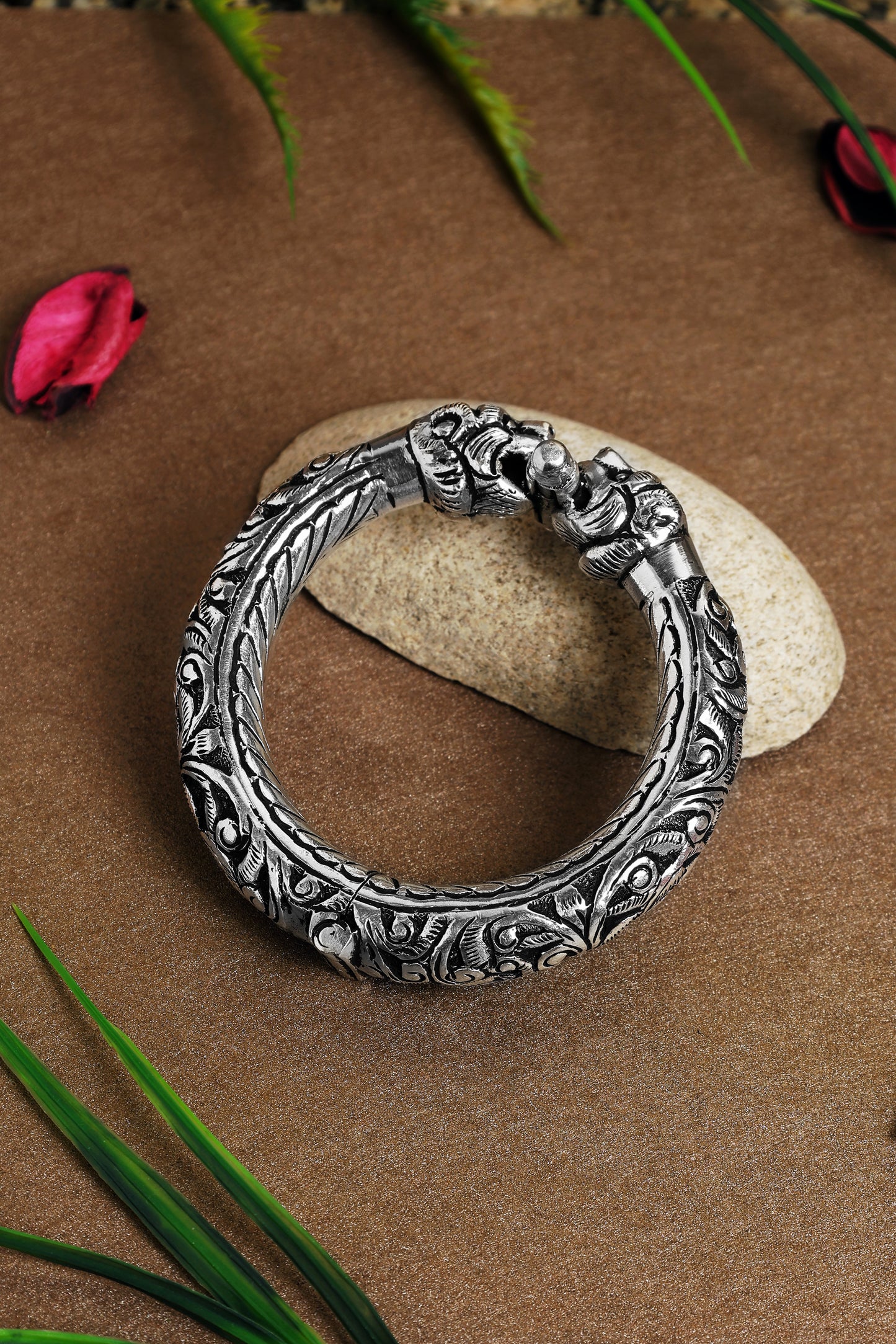 Silver Lion Thick Kada