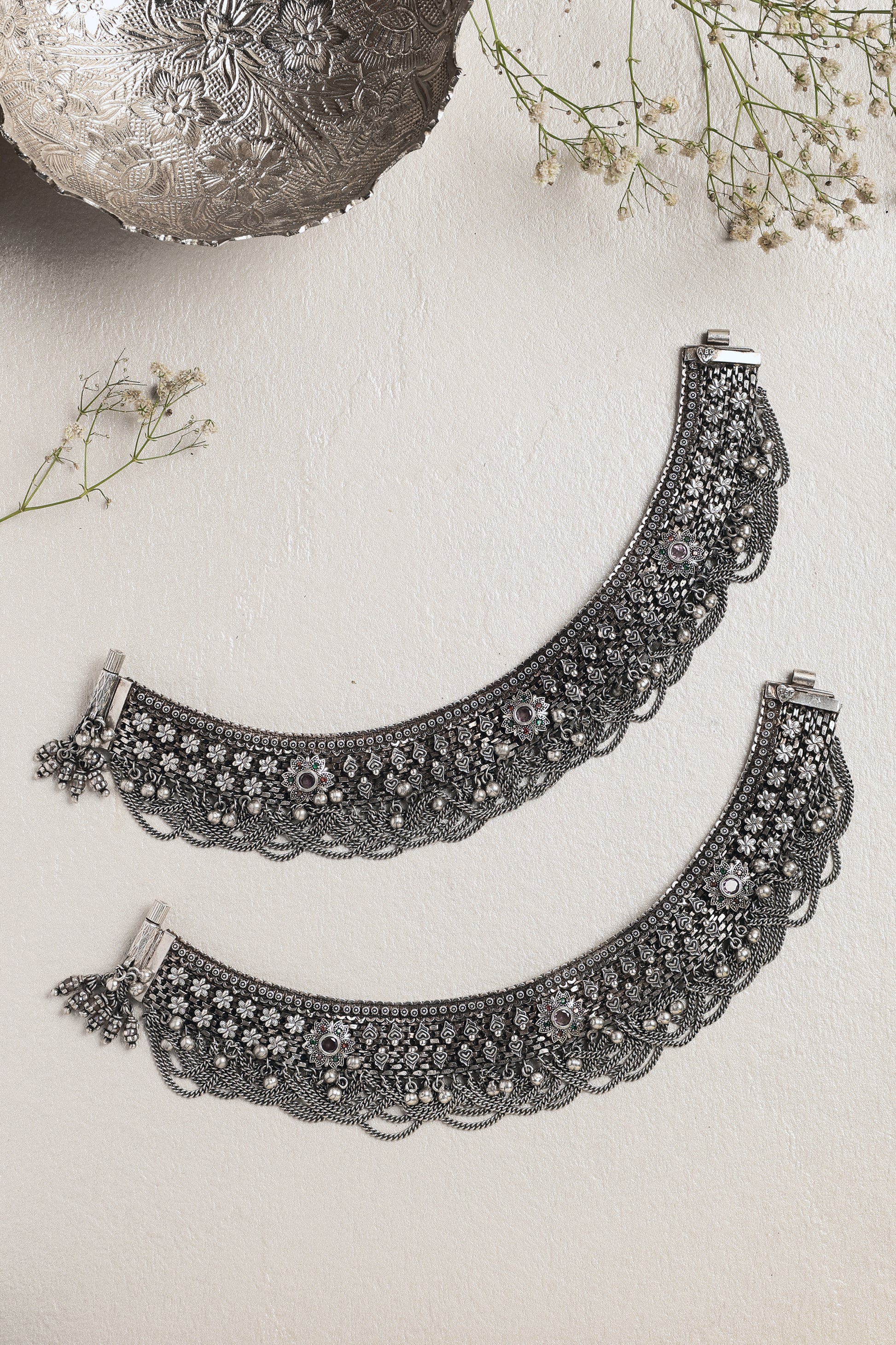 Traditional Silver Anklets1