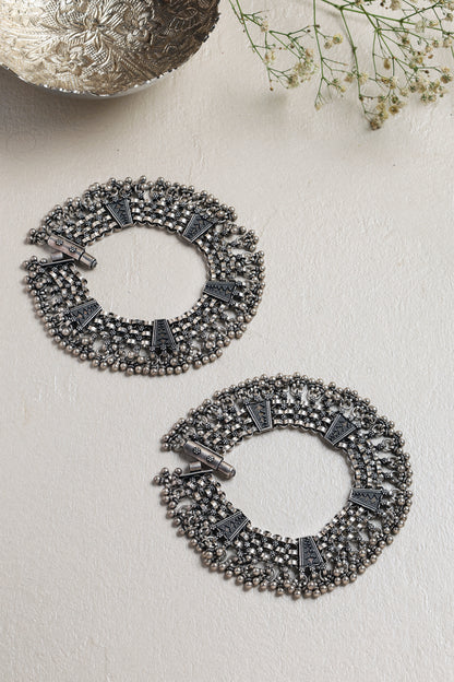 Silver Ghungroo Anklets