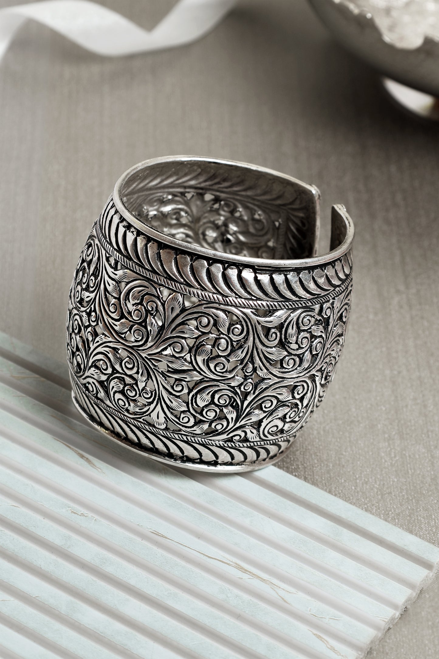 Silver Adjustable Chitai Cuff