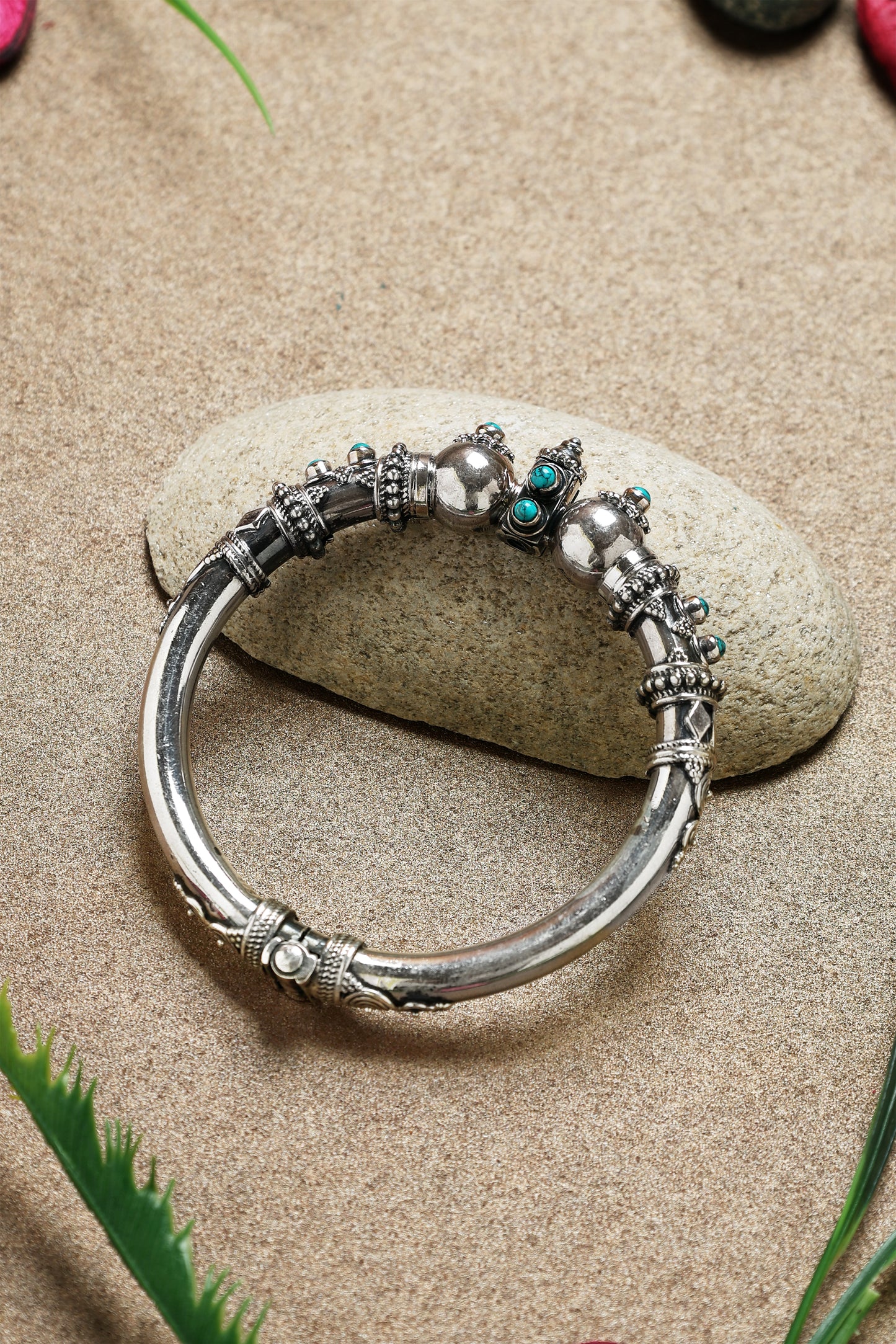 Classic Heritage Turquoise Silver Kada