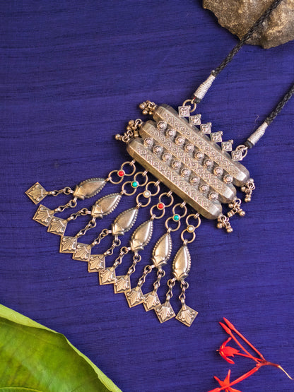 Tribal Afghan Pendant Necklace