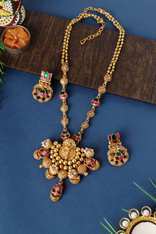 Kundan Beaded Necklace Set