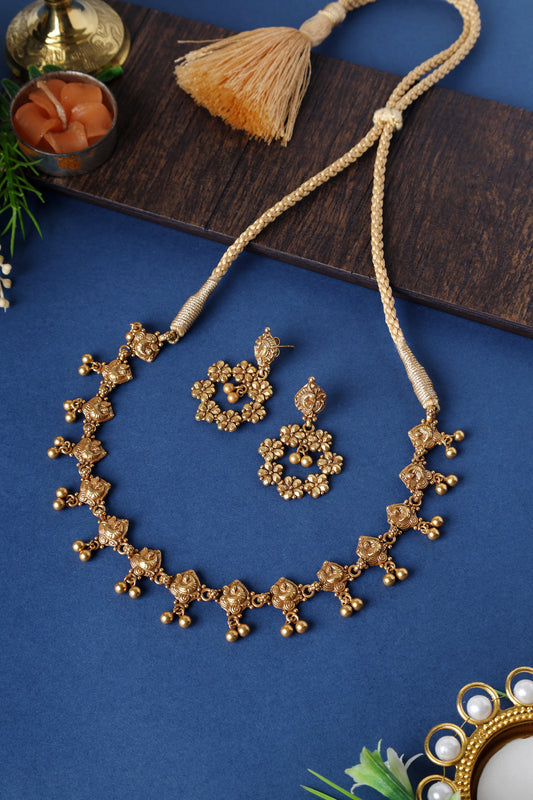 Ghungroo Tribal Necklace Set