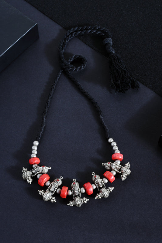 Coral Tribal Necklace