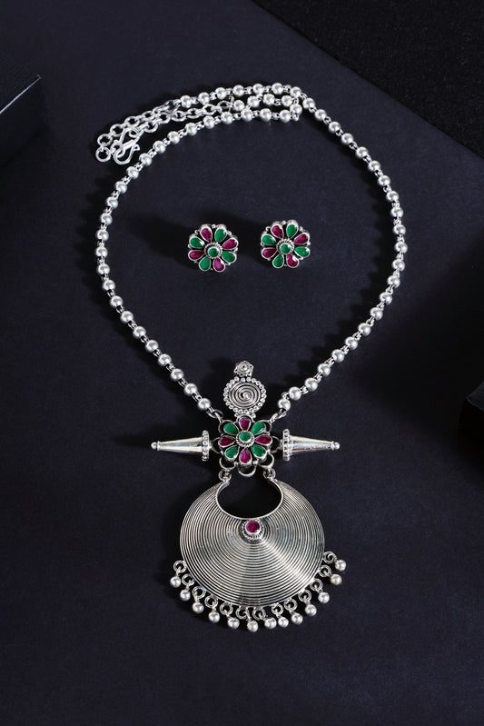 Red Green Long Pendant Set