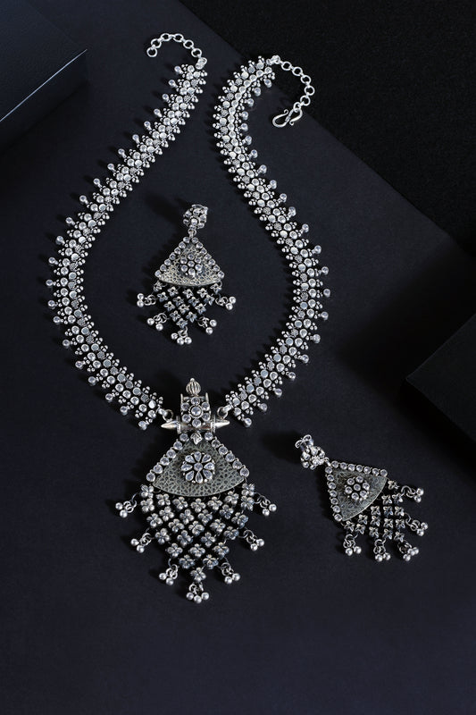 Long CZ Necklace Set