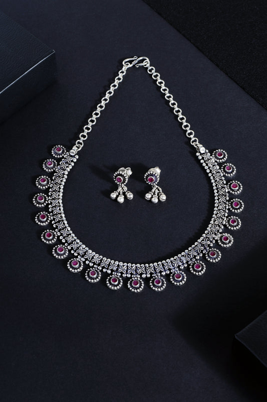 Ruby Tribal Necklace Set