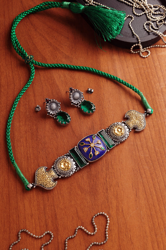 Lapis Fusion Temple Choker Set