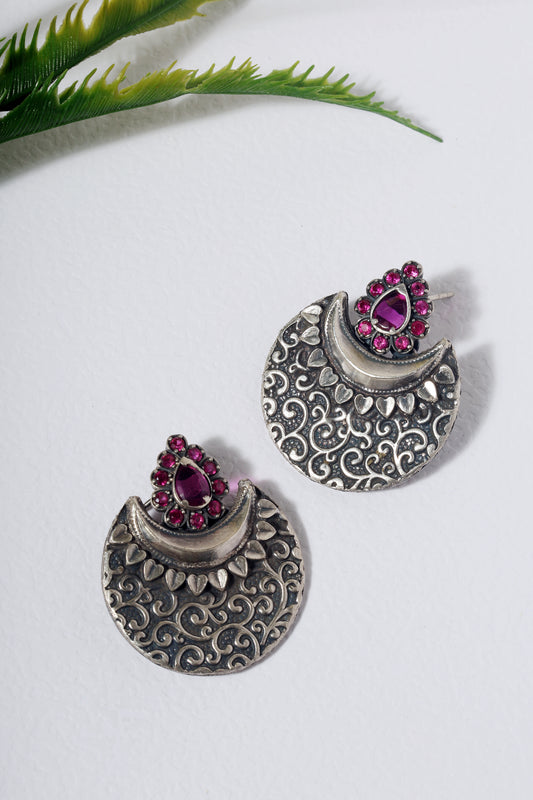 Pink Gold Kundan Earrings