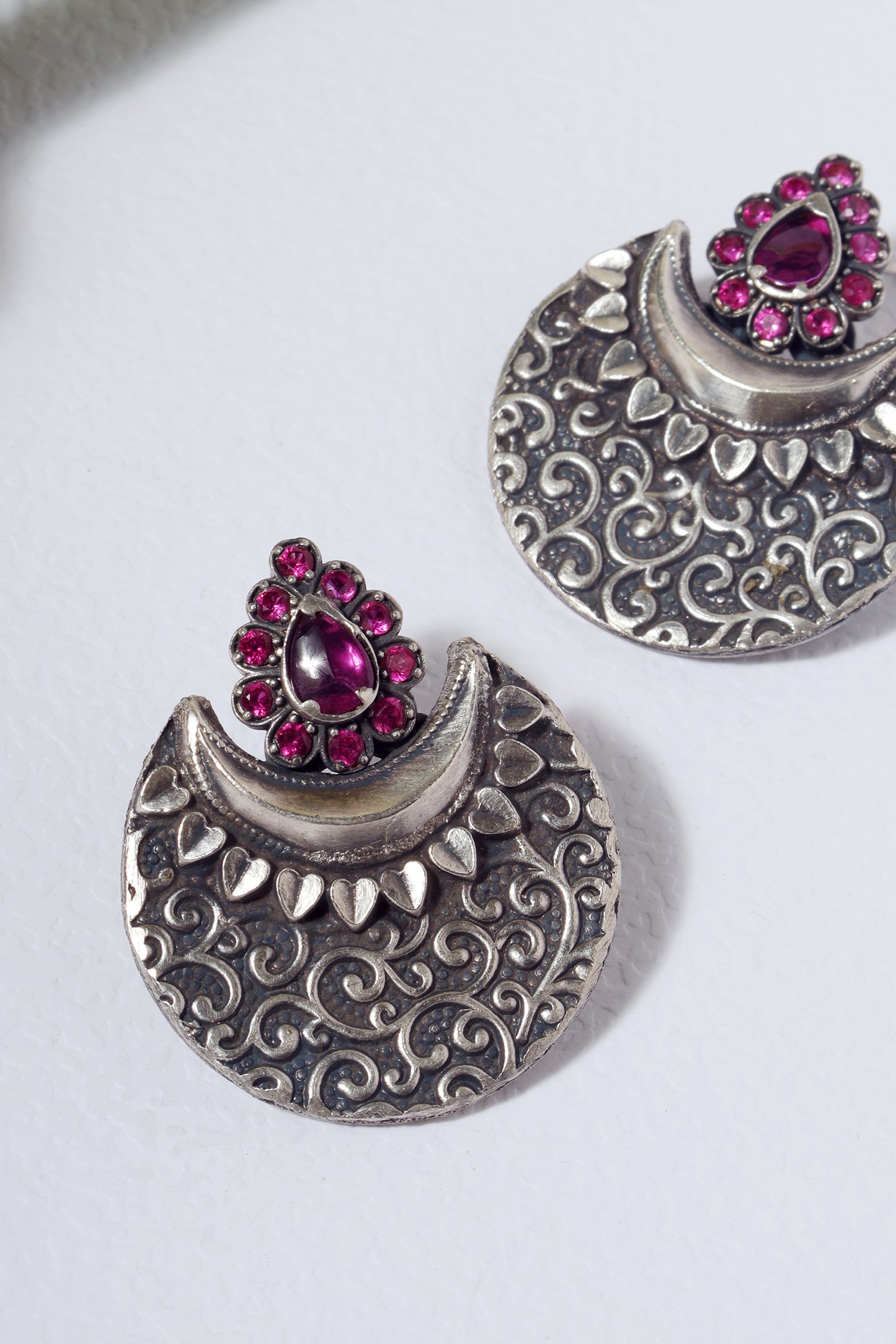 Pink Gold Kundan Earrings